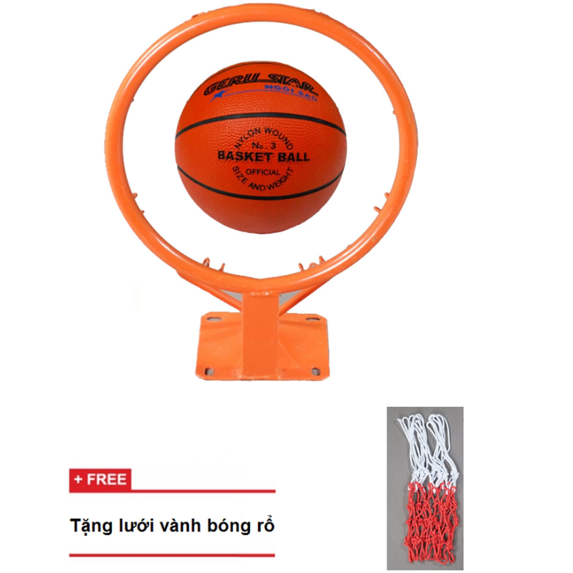 vành bóng rổ 35cm + quả bóng rổ gerustar số 5