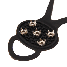 Mùa đông Cleats Băng Tuyết Crampon Đi Bộ Ghat chống Trơn Trượt Gai Giày Kềm Kẹp Càng (Đen)-quốc tế