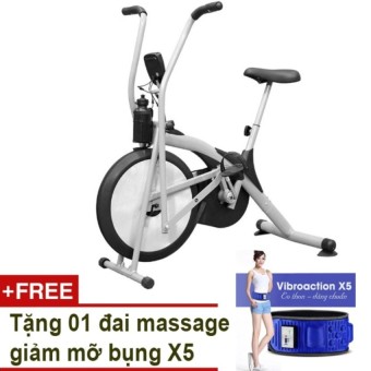 Xe đạp Air Bike (Xám) + Tặng đai massage giảm mỡ bụng X5  