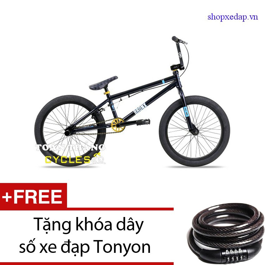 Xe đạp BMX Jett Bronx 2016 (Đen) + Tặng khóa dây số xe đạp Tonyon