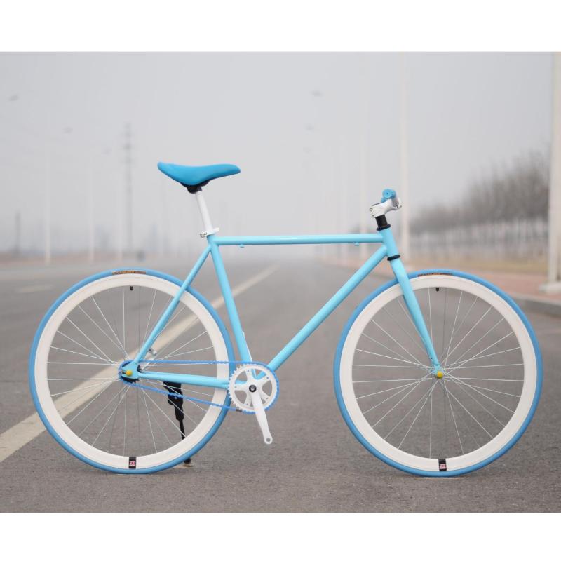 Mua Xe Đạp Fixed Gear Single Speed (Xanh Trời Vành Trắng)