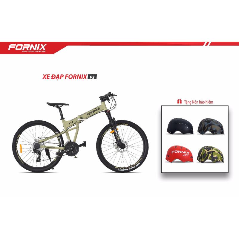 Phân phối Xe đạp gấp địa hình thể thao Fornix F3 (Xanh lá đen)+ tặng nón bảo hiểm