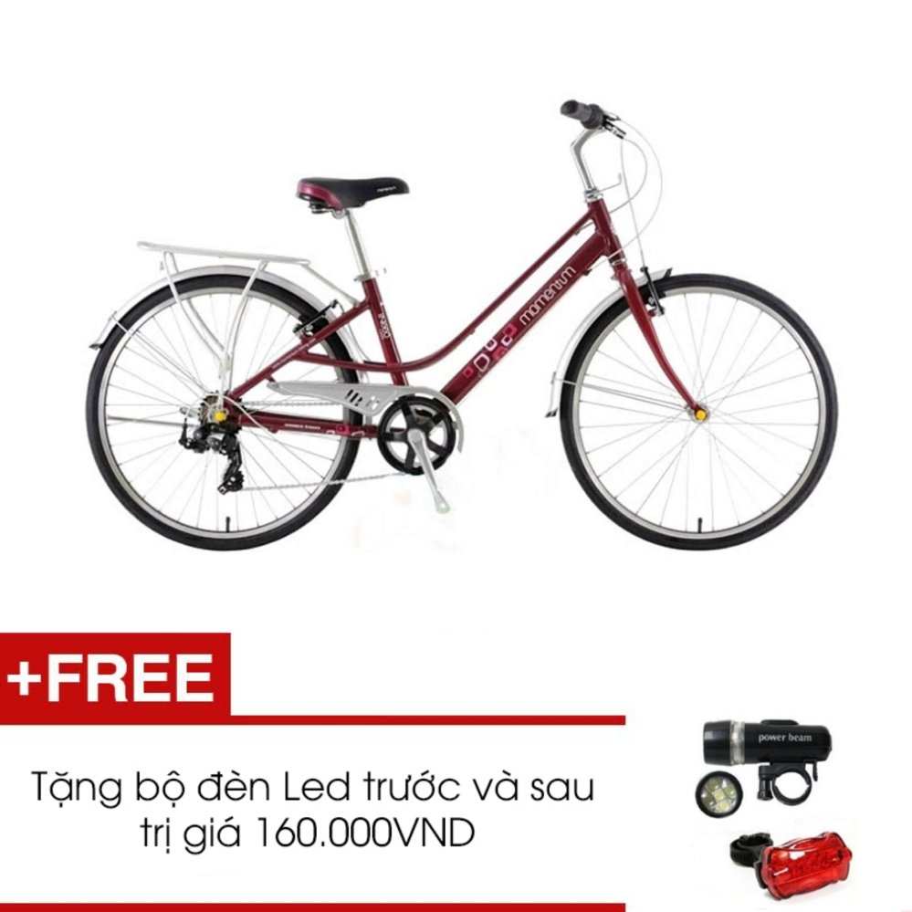 Xe đạp GIANT MOMENTUM INEED 1500 (Đỏ) + Tặng 1 bộ đèn Led trước và sau