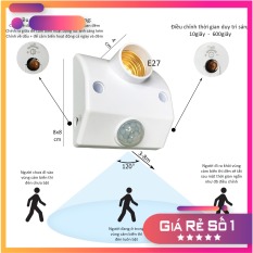 Đui đèn cảm biến hồng ngoại PIR cảm ứng chuyển động E27 thông minh tự bật sáng khi có người SLH-PIR – TinnTinn Shop