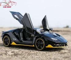 Mô hình oto siêu xe 1/32 Lamborgini-Miniauto 770-4 đen sáng