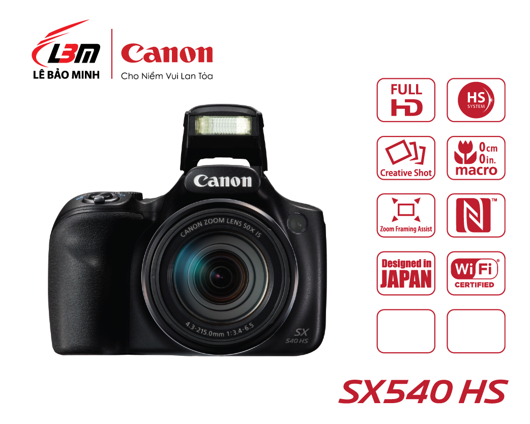 Máy ảnh Canon Powershot SX540HS – Chính Hãng Lê Bảo Minh