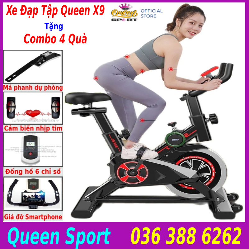 Xe đạp tập thể dục tại nhà Queen Sport X8 X9 | xe đạp tập gym Queen Sport X9 |...
