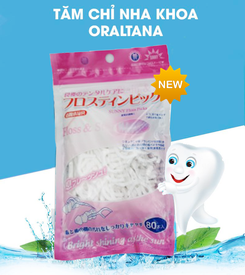 Gói 80 que tăm chỉ nha khoa Nhật Bản Sunny, an toàn cho người sử dụng, sạch sâu các màng bám – Guty Mart