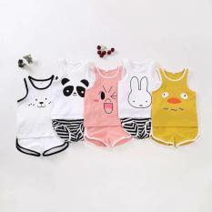 Sét 5 bộ ba lỗ quần kẻ cho bé