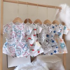 combo 5 bộ cộc tay vải cotton thông hơi cho bé 4-14kg