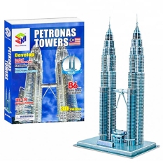 Mô Hình Giấy 3D Magic Puzzle : Tháp Đôi Petronas G168-1 (130 Chi Tiết)