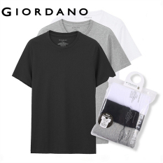 Set bộ 3 áo thun Giordano chất liệu cotton thoáng mát thương hiệu quốc tế 01245504
