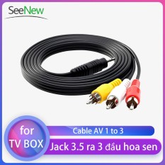 SeeNew Cable AV 1 to 3 – Cáp 1 đầu jack 3.5 ra 3 đầu hoa sen – 1.5m