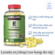 Vitamin E Kirkland 400 IU Mẫu Mới Nhất – 500 Viên – Vitamin E của Mỹ giúp sáng da, mịn màng. – Cửa Hàng Đồ Mỹ