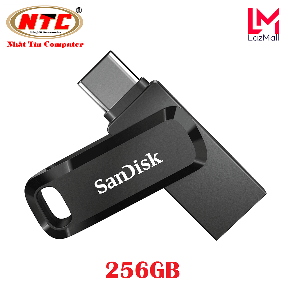 USB OTG Sandisk Ultra Dual Drive Go USB Type-C 3.1 256GB 150MB/s (Đen) – Nhat Tin Authorised Store