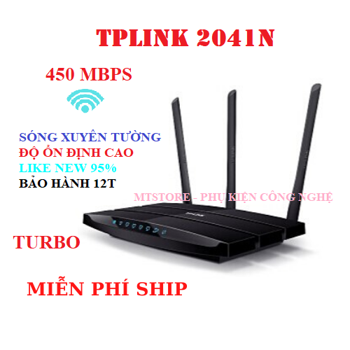 Bộ Phát Wifi – Cục Phát Wifi TPLink 3 râu 2041N chuẩn 450 Mbps Sóng Xuyên Tường, router wifi xuyên tường sóng khỏe – BH 6 Tháng