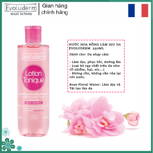 Nước Hoa Hồng Evoluderm dành cho da khô và nhạy cảm 250ml