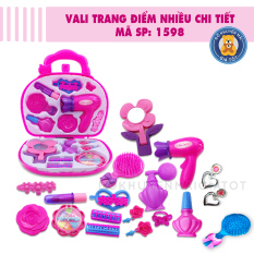 Đồ chơi vali trang điểm nhiều chi tiết kèm phụ kiện màu hồng cho bé 1598AB – Đồ khuyến mãi giá tốt