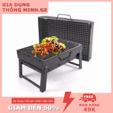 Bếp nướng than hoa vuông Inox – Bếp nướng than củi vuông không khói Bếp Than Vuông Thiết Kế Nhỏ Gọn Hiện Đại Thích Hợp Cho Picnic Liên Hoan BH 1 Đổi 1