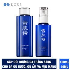 Bộ đôi làm trắng sáng da, cho da đủ nước đủ ẩm Kosé Sekkisei Lotion 100ml và Sekkisei Emulsion 70ml