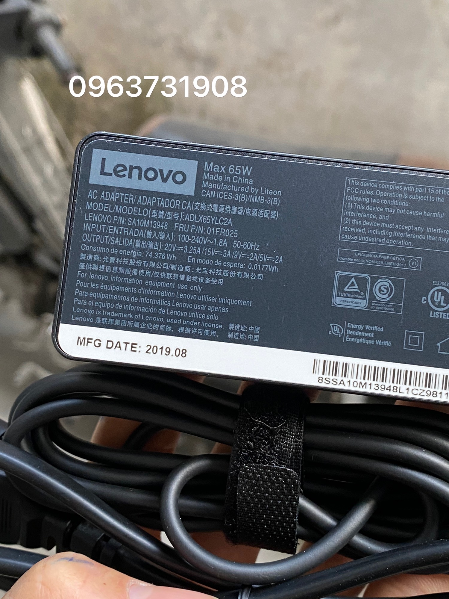 Sạc Laptop Lenovo ThinkBook 14 G3 ACL 21A2004AVN 20V-3.25A zin bóc máy lenovo