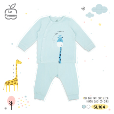 SL164 Bộ dài tay La Pomme cúc lệch – Hươu cao cổ Giri