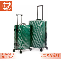 Vali khung nhôm khóa sập Bamozo ELVIN cao cấp size 20/24inch-Bảo hành 5 năm
