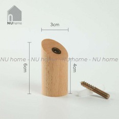 Móc gỗ treo đồ găn tường hình trụ |nuhome.vn| móc thiết kế đơn giản phong cách Scandinavi