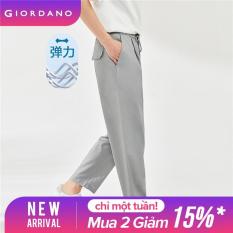 GIORDANO Men Pants Elastic Waist Pleated Pants Relaxed Lightweight Ankle Length Stretch Comfort Fashion Casual Pants 18123601
