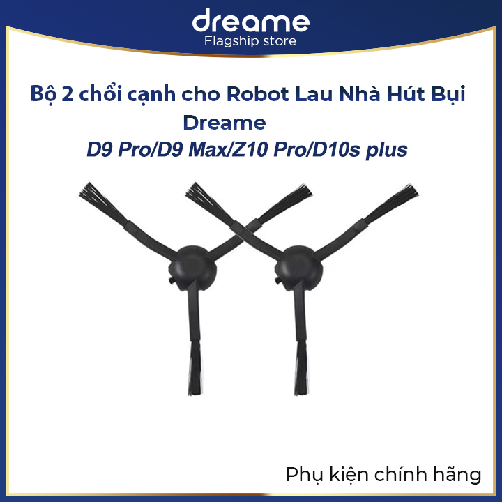Bộ 2 chổi cạnh dành cho Robot hút bụi Dreame D9 Pro/D9 Max/Z10 Pro/D10s plus – Phụ kiện chính hãng Dreame