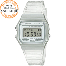 Đồng hồ unisex dây nhựa Casio Anh Khuê F-91WS-7DF