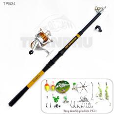 Bộ cần câu máy Shimano 3m6, máy Yumoshi BL 7000