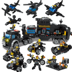Đồ chơi lắp ráp Lego Giá Re Lego robot đoàn tàu máy bay biệt đội police-662-chi-tiết-HIEUCLOCK