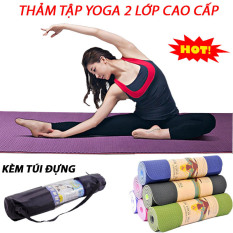 Thảm Tập YoGa Gym 2 Lớp miDoctor (TẶNG KÈM TÚI ĐỰNG THẢM YOGA) – Chất Liệu TPE An Toàn Cho Da Khi Tiếp Xúc – Độ Bám Sàn Cao Tránh Trơn Trượt – Siêu Bền – Đàn Hồi Cực Kì Tốt – Hoàn Tiền 100% Nếu Ko Đúng Sản Phẩm.