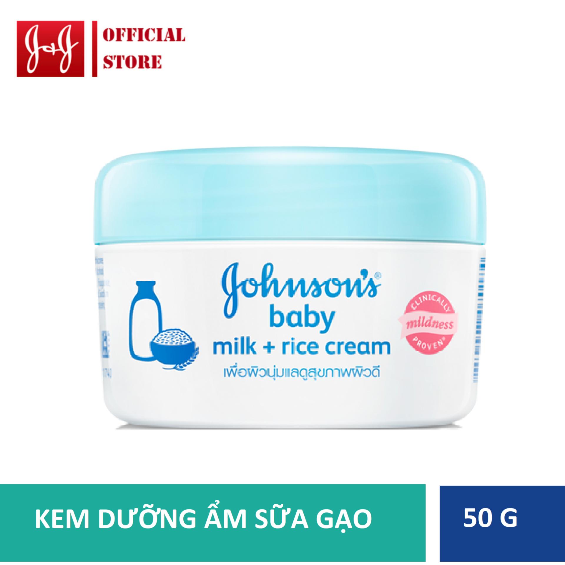 Kem dưỡng da chứa sữa & gạo Johnson's Baby 50g