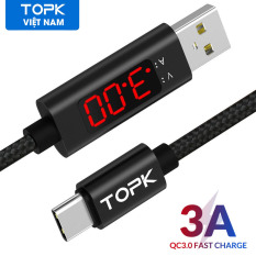 Cáp sạc TOPK USB – Type-C AC27 sạc nhanh 3A dùng cho Samsung Xiaomi Huawei giá tốt – INTL – Phân phối bởi TOPK VIỆT NAM