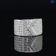 Nhẫn bạc 925 nam chữ K đính đá cao cấp NNA0244 – Trang Sức TNJ
