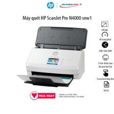 Máy quét HP ScanJet Pro N4000 snw1, Scan hai mặt kết nối USB/ LAN/ WIFI, tốc độ Tối đa 40 trang/phút hoặc 80 ảnh/phút