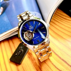 Đồng hồ Nam Orient Open Heart/Hở tim FAG03001D0 Automatic Mặt xanh,Kính Sapphire-Máy cơ tự động-Dây kim loại cao cấp-Size 39mm,vừa đa số cổ tay