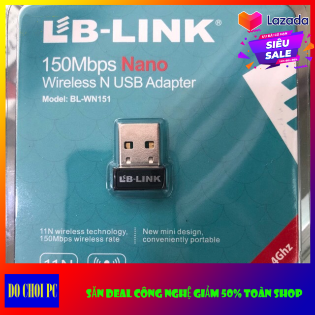 Usb thu wifi LB-LINK BL-WN151 Nano (Đen)