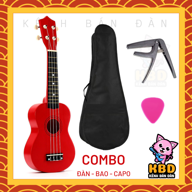 Combo Đàn Ukulele Soprano KBD Full Option Cho Người Mới Tập Chơi
