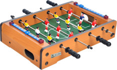 Banh Bàn Bi Lắc Mini- Đồ Chơi Bàn Bóng Đá Bi Lắc Trẻ Em Chính Hãng – Bàn Bóng Đá Table Top Foosball (Gỗ)- 4 Hàng Cầu Thủ