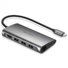 Bộ chia USB C to HDMI + USB 3.0 + LAN 1Gbps + Card Reader Ugreen 50538
