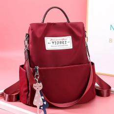 Balo vải dù L0005 chống thấm nước, tặng kèm móc khóa