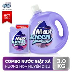 Nước Giặt Xả MaxKleen Hương Huyền diệu 2,4kg tặng Túi nước giặt xả 600g
