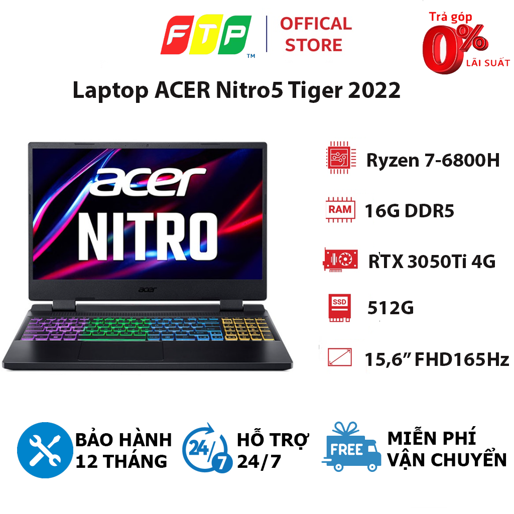 ACER Nitro 2022 Ryzen 7-6800/RTX 3050Ti
