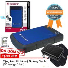 Ô cứng di động siêu tốc USB 3.0 Transcend 1TB H3 (Xanh/Tím) – Phân phối bởi FPT/SPC/diepkhanh