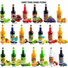 Siro Ding Fong dingfong Thái Lan hương Đào, vải, dâu, chanh dây, bạc hà…..