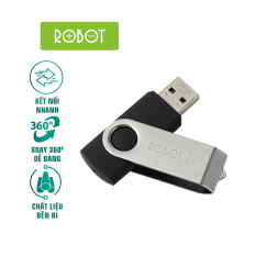 USB Thiết bị lưu trữ 8GB/16GB ROBOT RF108/116 Flash Drive đầu kim loại siêu nhẹ kết nối nhanh l HÀNG CHÍNH HÃNG