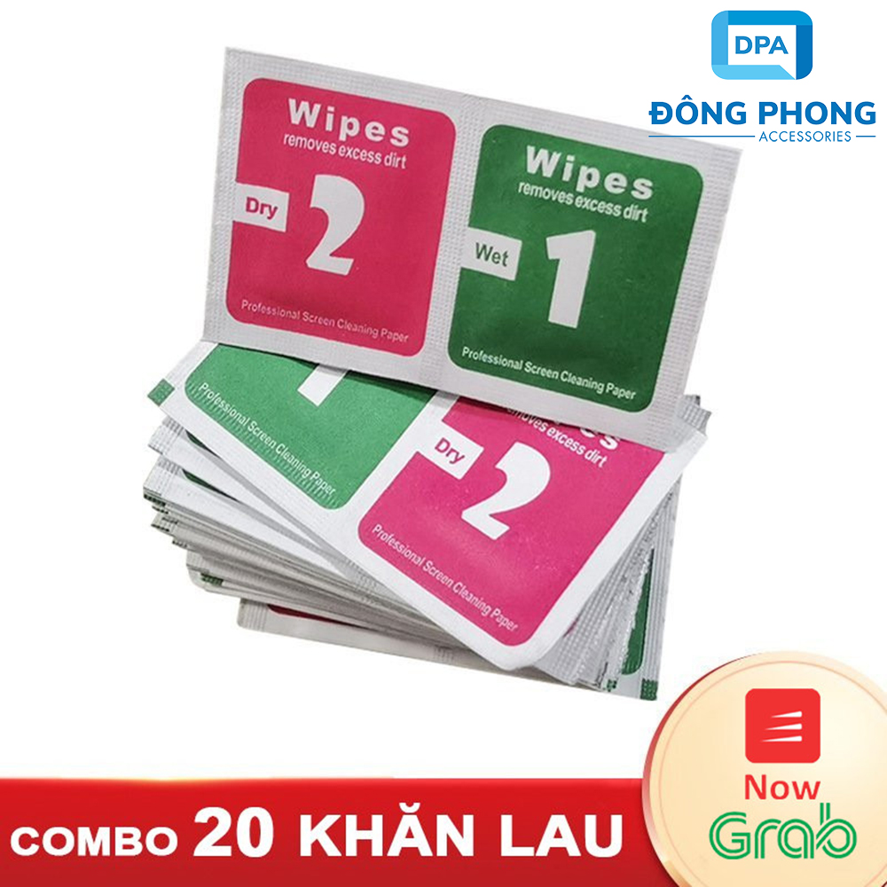 Combo 20 Khăn Vệ Sinh Điện Thoại Máy Tính Máy Ảnh Mắt Kính Tiện Lợi